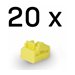 LINDY RJ45 Port Locks YELLOW 20pcs.