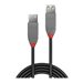 LINDY 1m USB 2.0 Typ A m/f Anthra Line