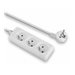 LINDY 3 way Mains Gang Socket FR
