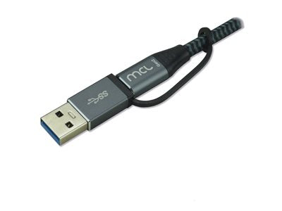 MCL USB 3.2 Type C mesh cable 10G 100W