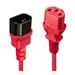 LINDY 0.5m IEC Extension Lead Red