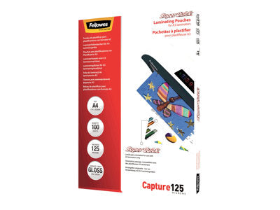 FELLOWES SUPERQUICK LAM POUCH A4 125MIC