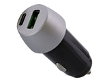 TNB Chargeur allume-cigares haute puissance 2USB 38W max - Garantie à vie - noir