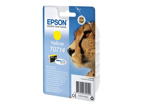 EPSON 1LB T0714 ink cartridge yellow standard capacity 5.5ml 1-pack blister without alarm