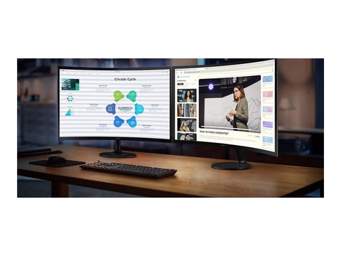 SAMSUNG LS24D360GAUXEN écran LED - incurvé - 24" - 1920 x 1080 Full HD (1080p) @ 100 Hz - VA - 250 cd/m² - 3000:1 - 4ms - HDMI,VGA