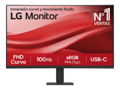 LG 27U421A-B 27p FHD Curved VA 100Hz 5ms 250cd/m2 HDMI USB C PD 15W