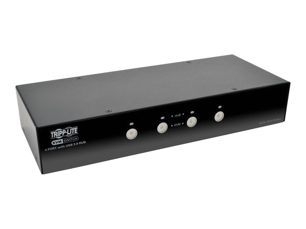 EATON TRIPPLITE 4-Port DisplayPort KVM Switch with Audio Cables and USB 3.0 SuperSpeed Hub