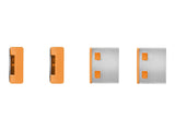 LINDY Clé USB et 4 bloqueurs de ports USB Orange