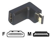 MCL Adaptateur coudé HDMI type A mâle / femelle       (P)