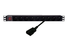 MCL Reglette electrique rackable 9 prises avec terre 16A cable C14