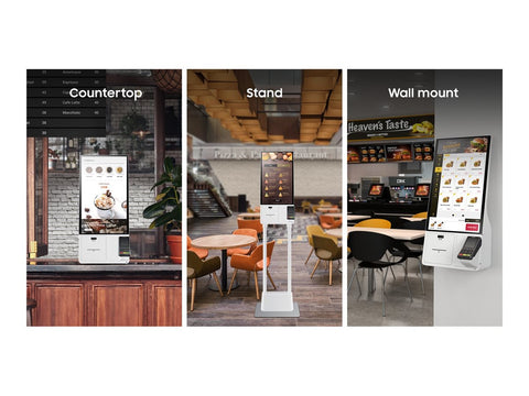 SAMSUNG Kiosk 24p Self ordering Display FullHD 250 nits 10 point Capacitive touch Touch out USB RJ45 ethernet 3W speaker