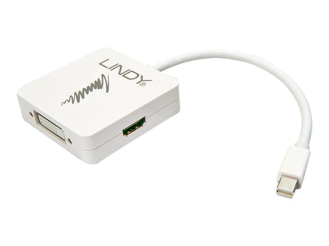 LINDY Adaptateur Mini DP 1.2 vers HDMI 4K30 DVI VGA