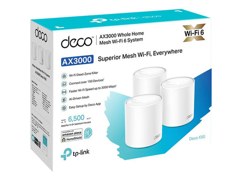 TP-LINK AX3000 Whole Home Mesh Wi-Fi 6 System 574Mbps at 2.4GHz + 2402Mbps at 5GHz