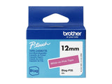 BROTHER Ribbon BTAGP35 12MM White on Pink