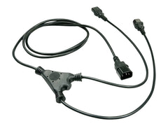 LINDY 1m IEC C14 an 2x IEC C13 Mains Cable