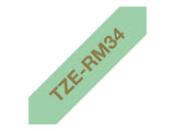 BROTHER P-Touch 12mm mint green/gold ribbon tape
