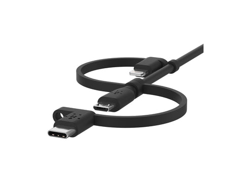 BELKIN Cable USB-A vers USB-C Lightning et MicroUSB