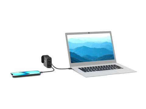 PORT DESIGNS 120W Gan Charger USB-C & USB-A Gallium Nitride Gan Technology More Efficient Smaller Lighter And Less Energy Consuming