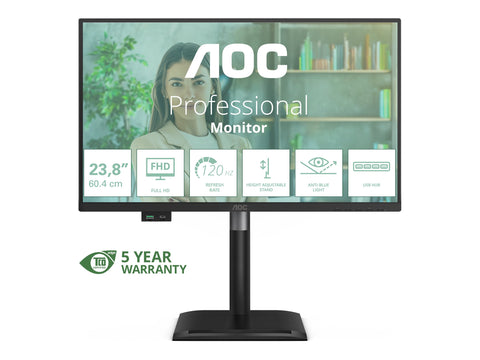 AOC 24P4U 23.8p FHD IPS 120Hz 4ms HDMI DP USB 3.2x4 Height