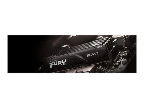 KINGSTON 128Go 3200MHz DDR4 CL16 DIMM Kit of 4 FURY Beast Black