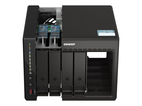 QNAP TS-453E-8G 4-bay desktop NAS Intel Celeron J6412 4C 2.0GHz burst 2.6GHz onboard 8Go RAM 2xHDMI 1.4b 2xM.2 2280 PCIe slots