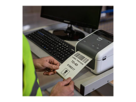 BROTHER TD-4520DN Label printer direct thermal Roll 118mm 300x300dpi 152mm/sec USB 2.0 LAN serial grey white