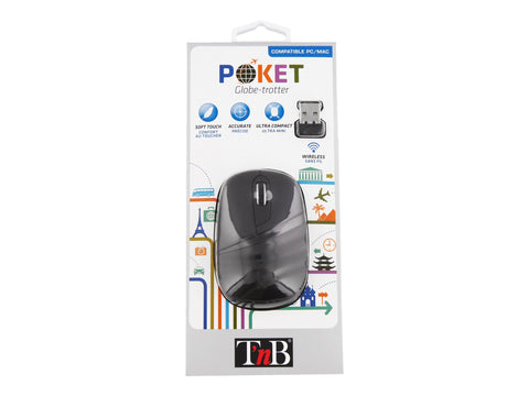 TNB POKET Ultra-Compact Wireless Mouse Goes Everywhere You Go Wireless Receiver Rf 2.4Ghz For An Increased Freedom Of Movement