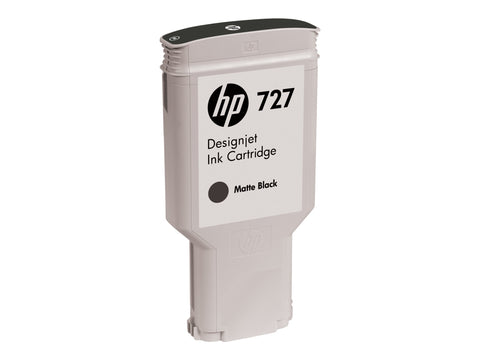 HP 727 original Ink cartridge C1Q12A mat black standard capacity 300 ml 1-pack