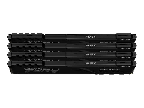 KINGSTON 128Go 3200MHz DDR4 CL16 DIMM Kit of 4 FURY Beast Black