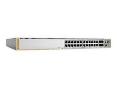 ALLIED L3 Stackable Switch 20x 10/100/1000-T PoE+ 4x 100M/1G/2.5G/5G-T PoE+ 4x SFP+ Ports and dual fixed PSU EU Power Cord