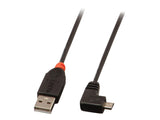 LINDY USB 2.0 Type A/Micro-B 90 1m Mini-B plug right angled
