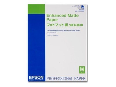 EPSON ENHANCED matte  papier blanc brillant inkjet 192g/m2 A2 50 feuilles pack de 1