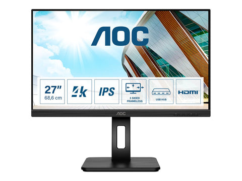 AOC U27P2 27p UHD 4K Monitor USB VGA DVI HDMI