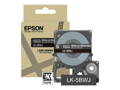 EPSON Matte Tape Black/White 18mm 8m LK-5BWJ