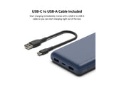 BELKIN Powerbank 20K 15W USB-C + 2 USB-A Bleu