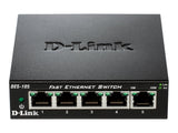 D-LINK 5-port 10/100Mbps Fast Ethernet Unmanaged Switch - Metal Housing