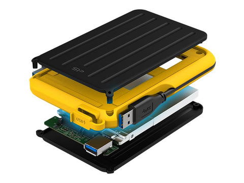 SILICON POWER External HDD Armor A66 2.5p 4To USB 3.2 IPX4 Yellow
