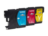 BROTHER LC-1100 cartouche d encre cyan, magenta et jaune capacité standard 3 x 7.5ml 3 x 325 pages 3-pack blister sans alarme