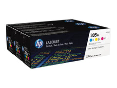 HP 305A original Toner cartridge CF370AM cyan magenta yellow standard capacity 2.600 pages 3-pack