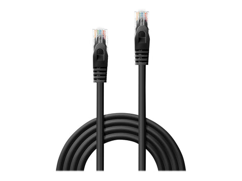 LINDY Basic Cat.6 U/UTP Cable Black 0.5m
