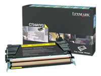 LEXMARK C734,  X734 cartouche de toner jaune capacité standard 6.000 pages pack de 1 retour programme