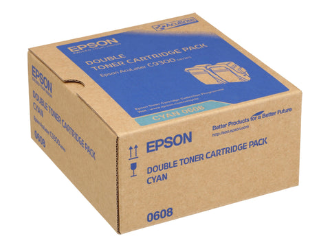EPSON AL-C9300N cartouche de toner cyan capacité standard 2 x 7.500 pages pack de 2