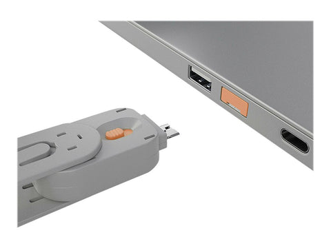 LINDY Clé USB et 4 bloqueurs de ports USB Orange
