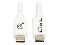 EATON TRIPPLITE series USB4 40Gbps Cable M/M USB-C 8K 60Hz 240W PD Charging White 1m 3.3ft.