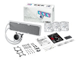 ASUS ROG Strix LC III ARGB LCD WHT all-in-one CPU liquid cooler with 2.1 IPS LCD Aseteks new Gen7 v2 pump and premium ROG ARGB fans