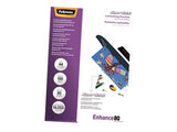 FELLOWES Pochettes SuperQuick brillantes A4 80 microns - Pack de 100