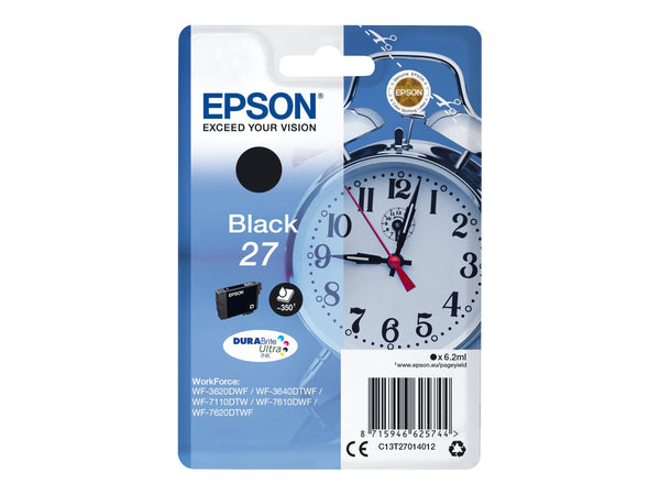 EPSON 6LB 27 ink cartridge black standard capacity 6.2ml 350 pages 1-pack blister with alarm - DURABrite ultra ink w/s