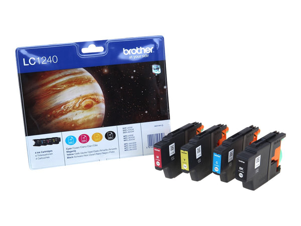 BROTHER LC-1240 cartouche dencre noir et tricolore haute capacité 600 pages 1-pack blister sans alarme