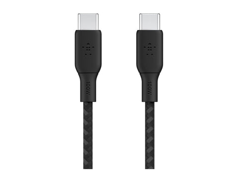 BELKIN 100w USB-C to USB-C Braided Cable 3M Black