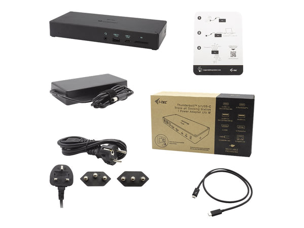 I-TEC Thunderbolt 3 Docking Station 1xDP 1xHDMI 1xTB3 1xGLAN 1xUSB-C 1xUSB 3.1 Gen2 4xUSB 3.0 1xSD Cardreader 1xAudio/Mic 96W PD